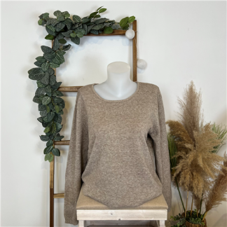 Pull Taupe Laine Tricotonic