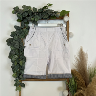 Short confort blanc biais