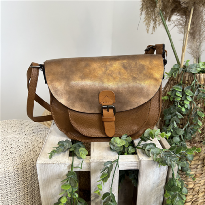 Sac demi-lune camel Flora and Co