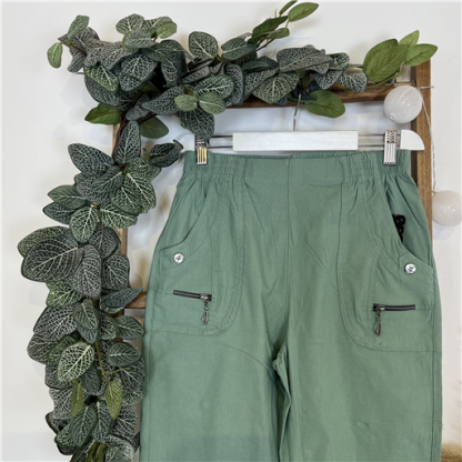 Pantalon confort vert