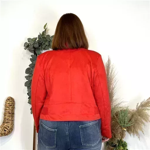 Z080. Perfecto Suédine "Jolies Formes" (T42-T48) 🇮🇹 (rouge) – Image 9