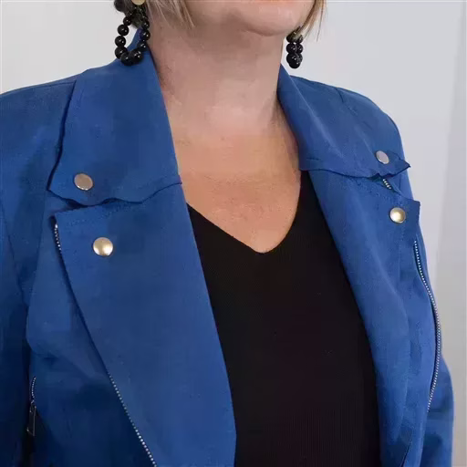 K121. Perfecto Suédine "Jolies Formes" (T42-T48) 🇮🇹 (bleu royal) – Image 4