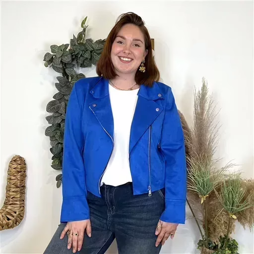 K121. Perfecto Suédine "Jolies Formes" (T42-T48) 🇮🇹 (bleu royal) – Image 2