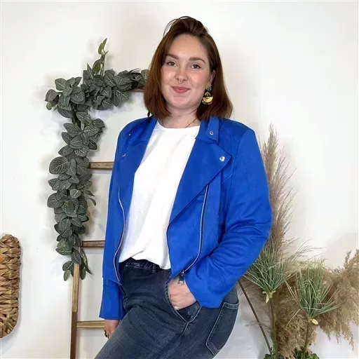 K121. Perfecto Suédine "Jolies Formes" (T42-T48) 🇮🇹 (bleu royal) – Image 7