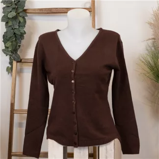 Gilet Marron Col V