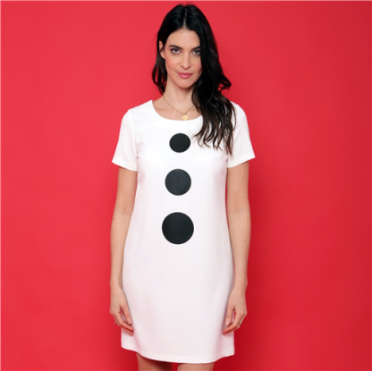 Robe Blanche Ronds Hippocampe