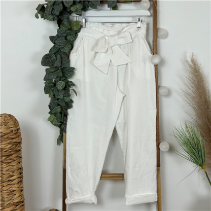Pantalon Noeud Blanc