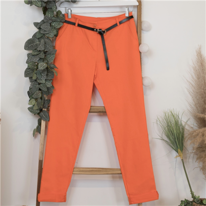 Pantalon Chino Orange Semi-Haut