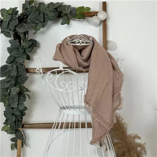 Foulard Froissé Uni Taupe