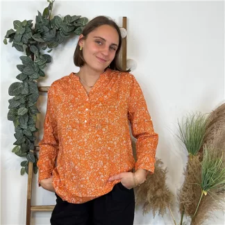 Blouse Orange Melya Cachemire