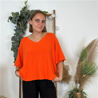 Pull Croptop Loose Orange