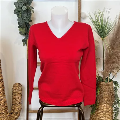 Pull Tricotonic Rouge Laine