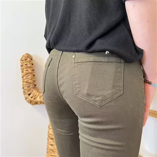 O572- Jean Slim Voggo (T36-T44) (kaki) – Image 6