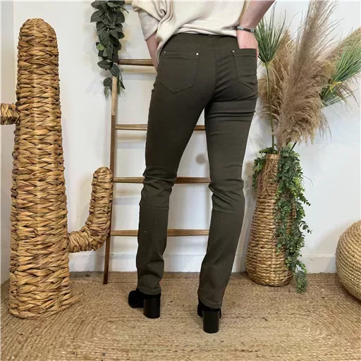 O571- Jean Droit Voggo T36-T44 (kaki) – Image 5