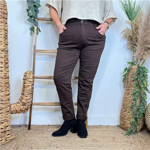 P142- Jean 7/8ème Voggo T42-T50 (marron) – Image 2