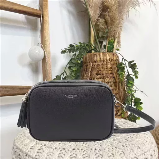 P428- Sac Flora & Co 2 Zips (noir) – Image 3