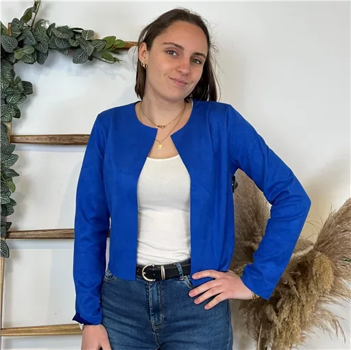 M440- Veste courte (Tu) 🇮🇹 (bleu royal) – Image 2