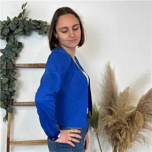 M440- Veste courte (Tu) 🇮🇹 (bleu royal) – Image 3