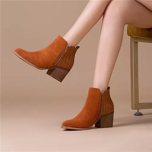 R528- Bottine bi-matière (T36-T42) (camel) – Image 2