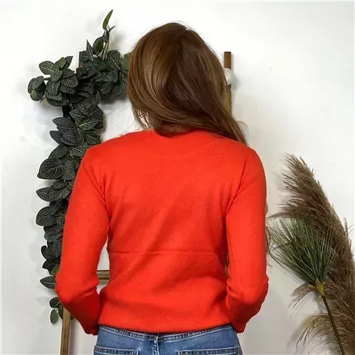 Y251- Pull Laine Cachemire "Tricotonic" (les T36&40) (orange) – Image 9