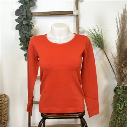 Pull Tricotonic Rond Orange