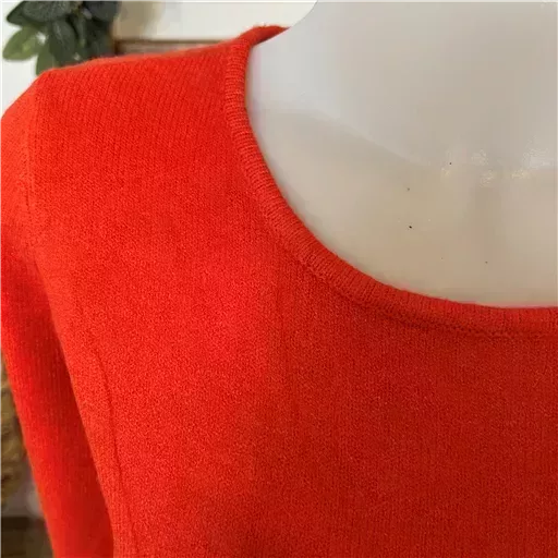 Y251- Pull Laine Cachemire "Tricotonic" (les T36&40) (orange) – Image 5