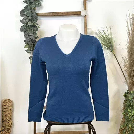 Pull ColV Tricotonic Pétrole