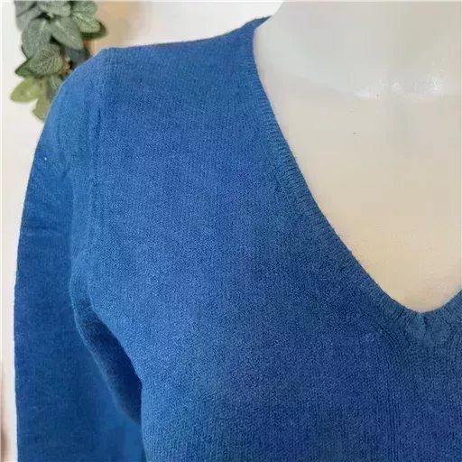 Y248- Pull Laine Cachemire "Tricotonic" (les T36&40) (bleu pétrole) – Image 4