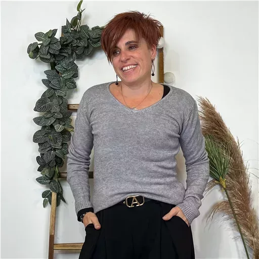 Y248- Pull Laine Cachemire "Tricotonic" (les T36&40) (gris) – Image 10