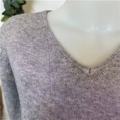 Y248- Pull Laine Cachemire "Tricotonic" (les T36&40) (gris) – Image 4