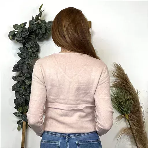 Y248- Pull Laine Cachemire "Tricotonic" (les T36&40) (rose poudré) – Image 7