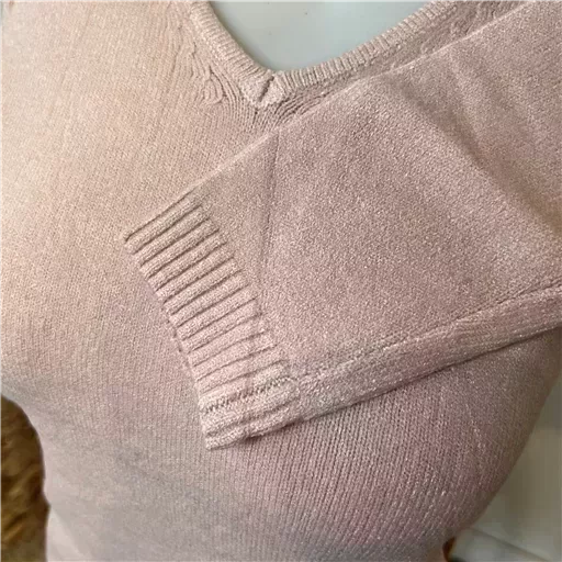 Y248- Pull Laine Cachemire "Tricotonic" (les T36&40) (rose poudré) – Image 4