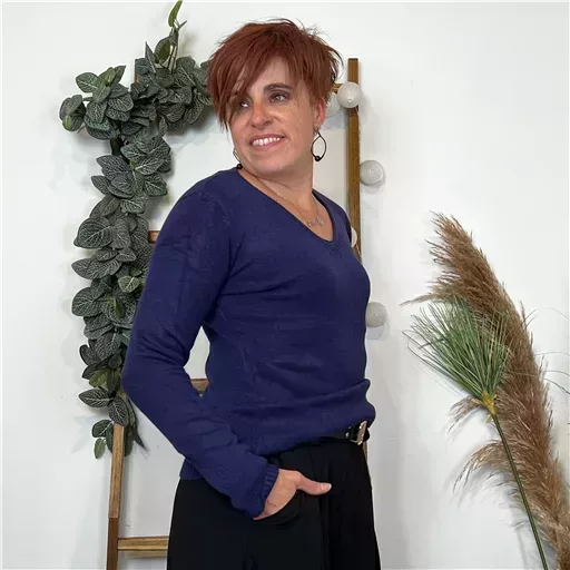 Y248- Pull Laine Cachemire "Tricotonic" (les T36&40) (marine) – Image 4