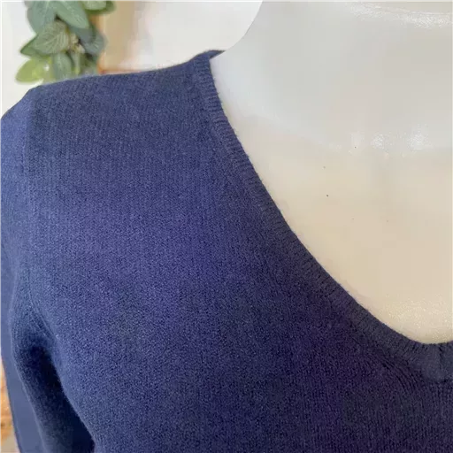 Y248- Pull Laine Cachemire "Tricotonic" (les T36&40) (marine) – Image 5