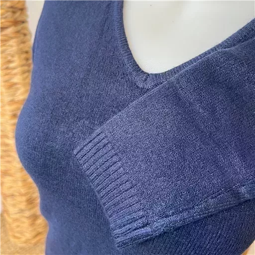 Y248- Pull Laine Cachemire "Tricotonic" (les T36&40) (marine) – Image 6