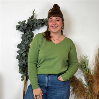 Y250- Pull Laine Cachemire "Tricotonic" (T44-T48) (kaki)