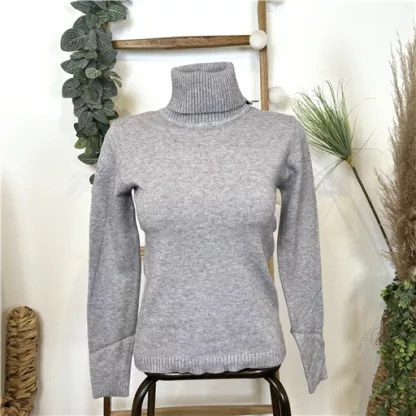 Pull Roulé Tricotonic Gris