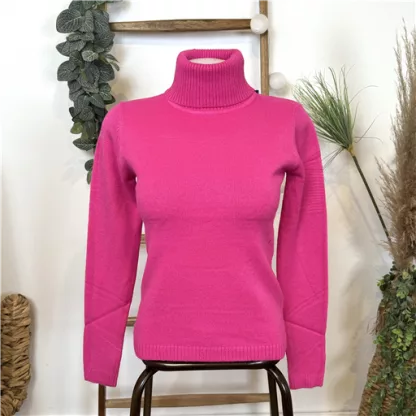 Pull Roulé Tricotonic Fuchsia