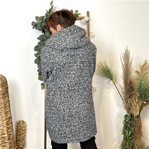 Manteau 2025 bouclette gris