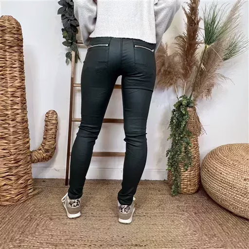 P068- Jean Enduit Melly&Co fourré (T34-T42) (vert sapin) – Image 6