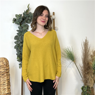 Pull Moutarde Sans Laine