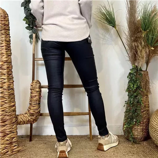 M969- Jean coupe slim Enduit (T36-T44) (marine) – Image 9