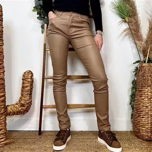 M969- Jean slim Enduit (T36-T44) (beige) – Image 9