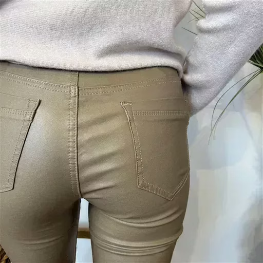 M969- Jean slim Enduit (T36-T44) (beige) – Image 8