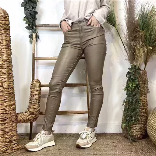 M969- Jean slim Enduit (T36-T44) (beige) – Image 6