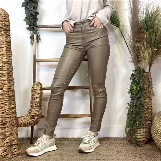 M969- Jean slim Enduit (T36-T44) (beige) – Image 6