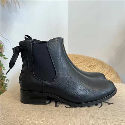 Bottines Noires à Lacets