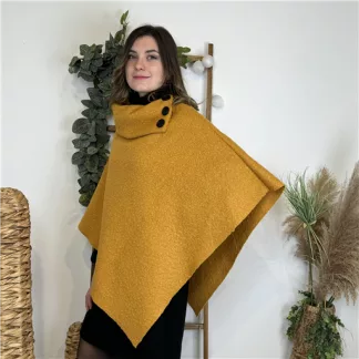 Poncho Bouclettes Moutarde