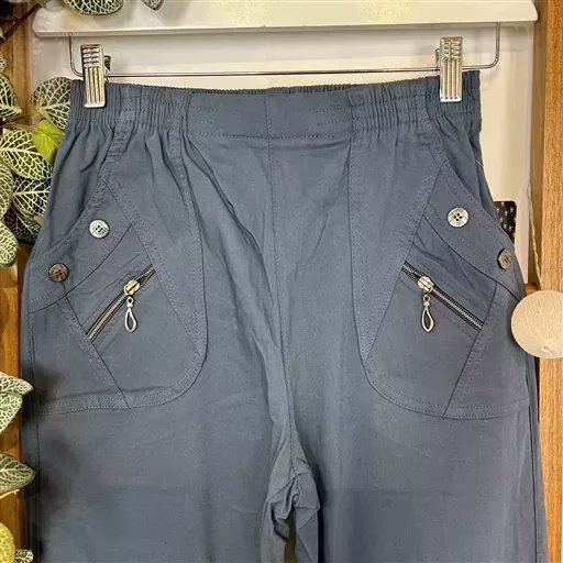 T543- Pantalon Confort Chaud (T38-T52) (bleu canard) – Image 6