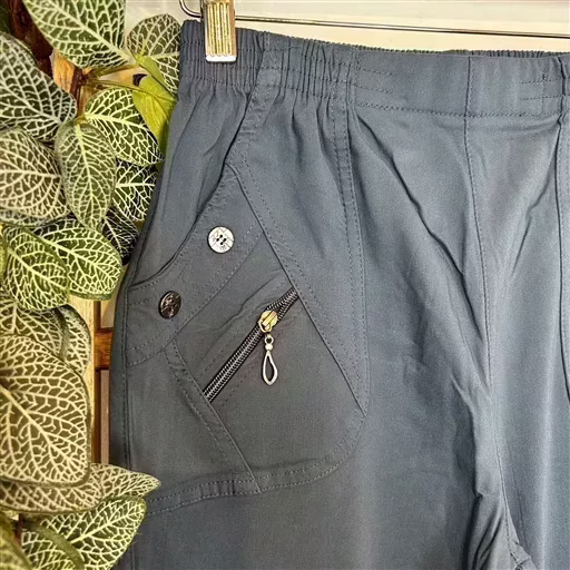 T543- Pantalon Confort Chaud (T38-T52) (bleu canard) – Image 9